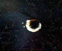 Schwarzes Loch | 100 x 120 cm | Öl auf Leinwand